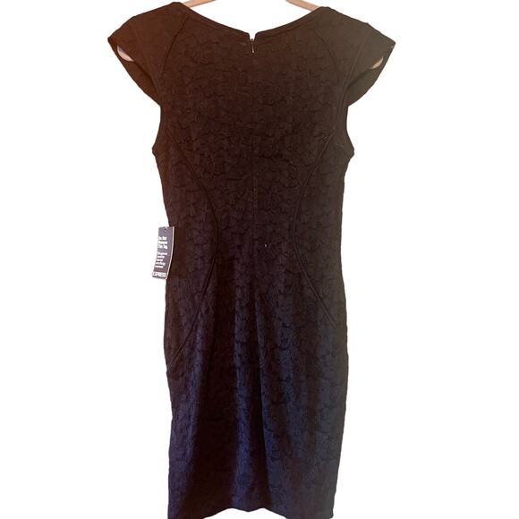 Express Black Lace Fitted Mini Dress - Size 4 - NWT - Picture 2 of 7